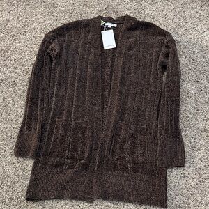 Ten stories up brand  Junior cardigan .Rich Brown Knit Cardigan